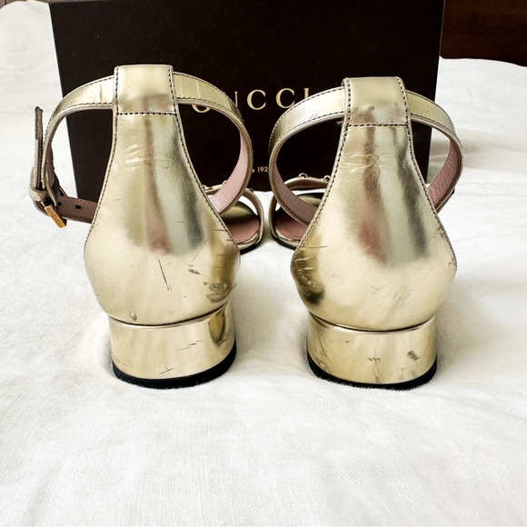 Gucci Horsebit Sandal in Gold size 37.5 fair condition - Picture 8 of 9